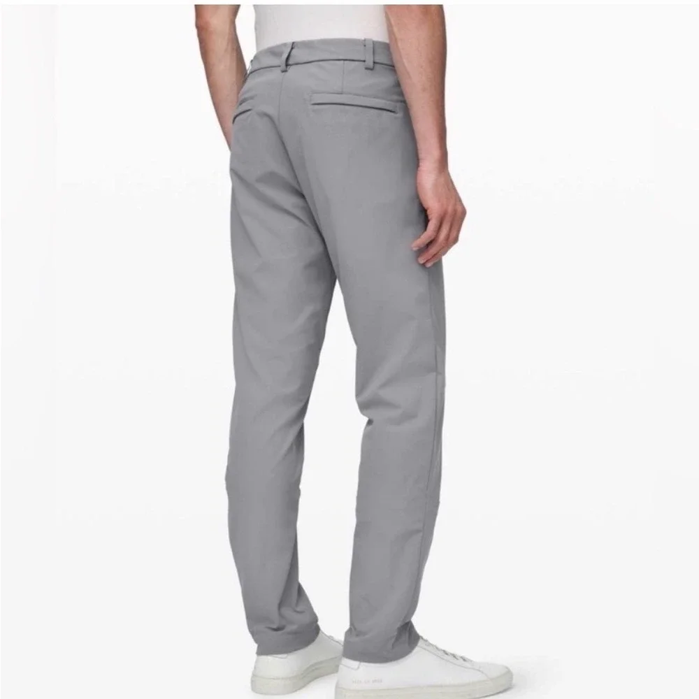 Lululemon Commission Pant Mens 36 Gray Slim Fit Warpstreme LM5AX5S
